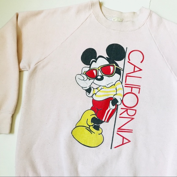 Vintage Mickey Mouse California Pink Sweatshirt - Picture 2 of 4